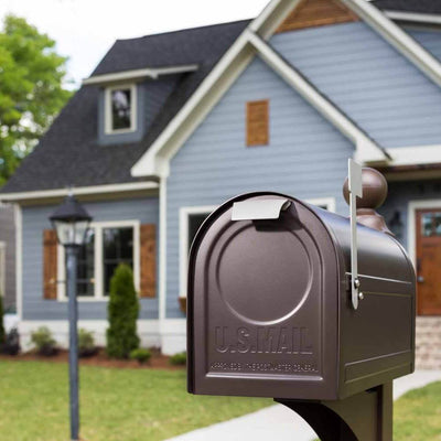 Gibraltar Mailboxes Northpointe Steel Large Post Mount Mailbox, Bronze(Open Box)