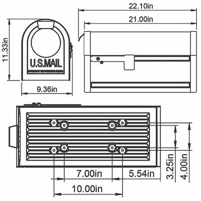 Gibraltar Mailboxes Northpointe Steel Post Mount Mailbox, Venetian Bronze (Used)
