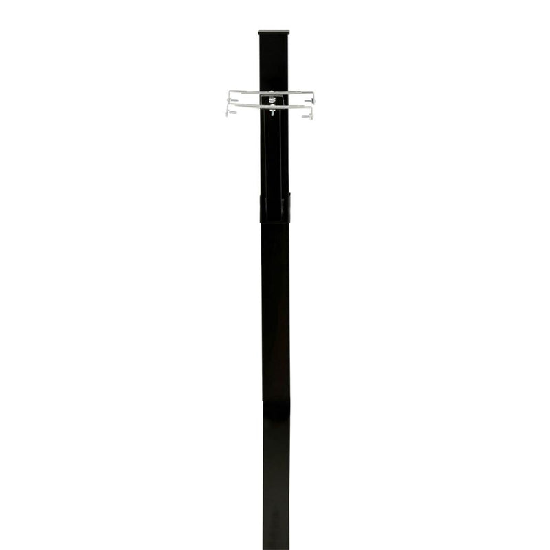 Gibraltar Mailboxes Powder Coated Steel Drive In Adjustable Mailbox Post, Black