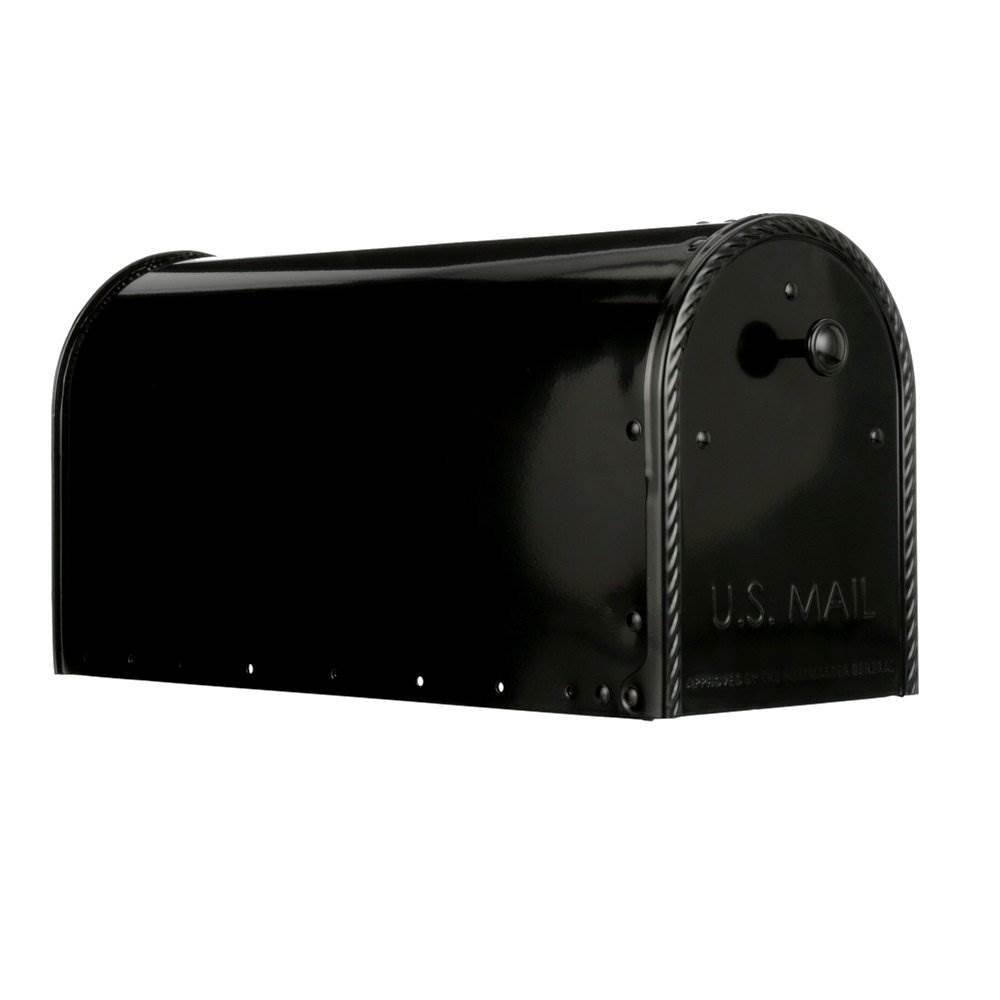 Gibraltar Edwards Steel Large Residential Post Mount Mailbox, Black (Damaged)