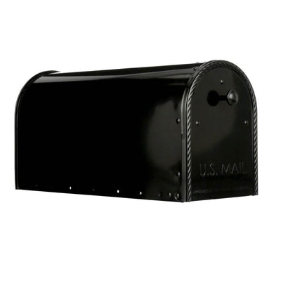 Gibraltar Edwards Steel Large Residential Post Mount Mailbox, Black (Damaged)