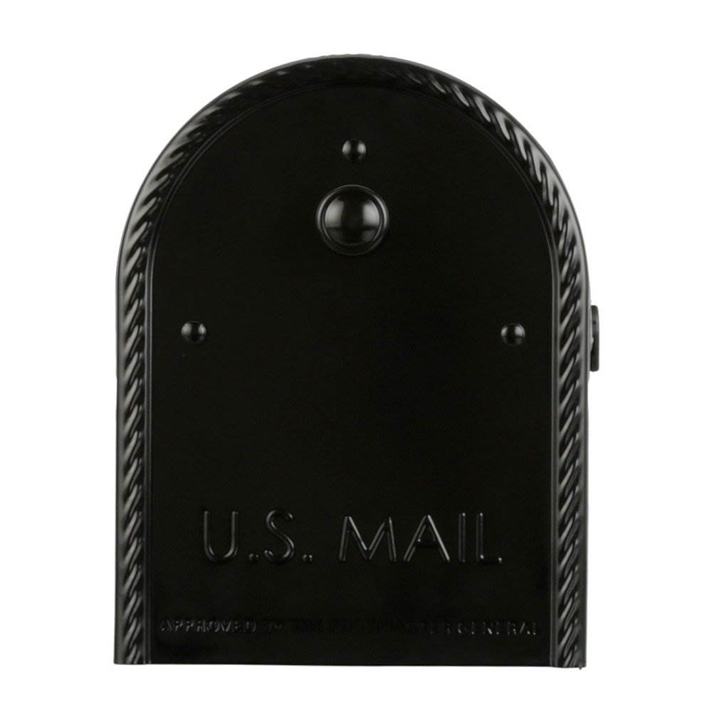 Gibraltar Edwards Steel Large Residential Post Mount Mailbox, Black (Damaged)