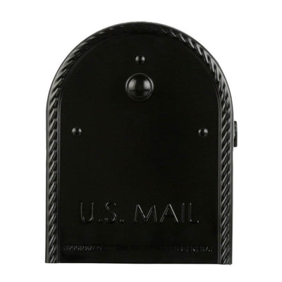 Gibraltar Edwards Steel Large Residential Post Mount Mailbox, Black (Damaged)