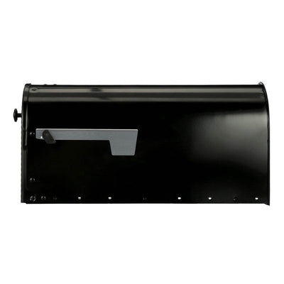 Gibraltar Edwards Steel Large Residential Post Mount Mailbox, Black (Damaged)