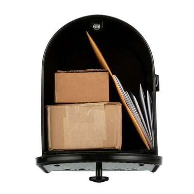 Gibraltar Edwards Steel Large Residential Post Mount Mailbox, Black (Damaged)