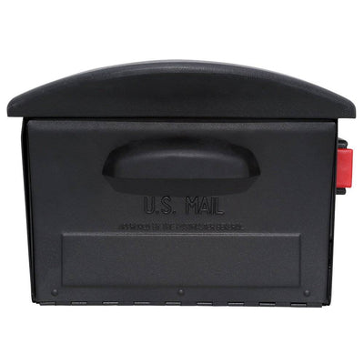 Gibraltar Mailsafe Plastic Large Residential Post Mount Mailbox, Black(Open Box)