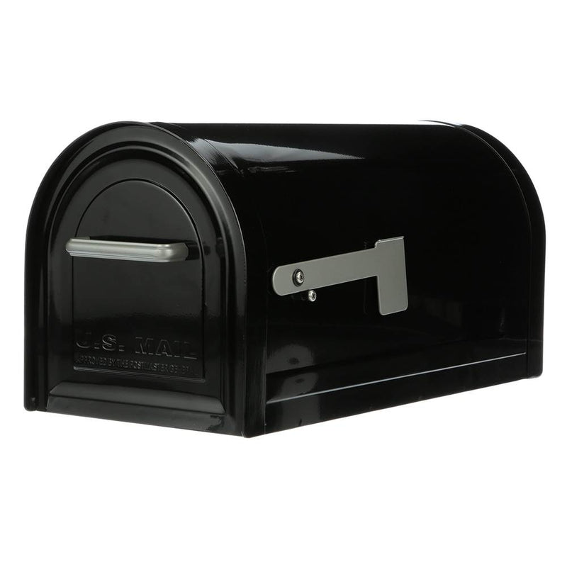 Gibraltar Mailboxes Reliant Locking Steel Residential Post Mount Mailbox, Black
