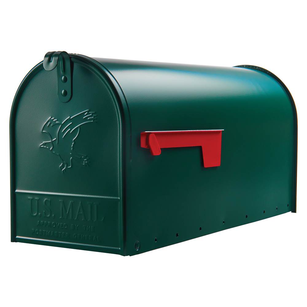 Gibraltar Mailboxes Elite Steel Residential Post Mount Mailbox, Green (Damaged)