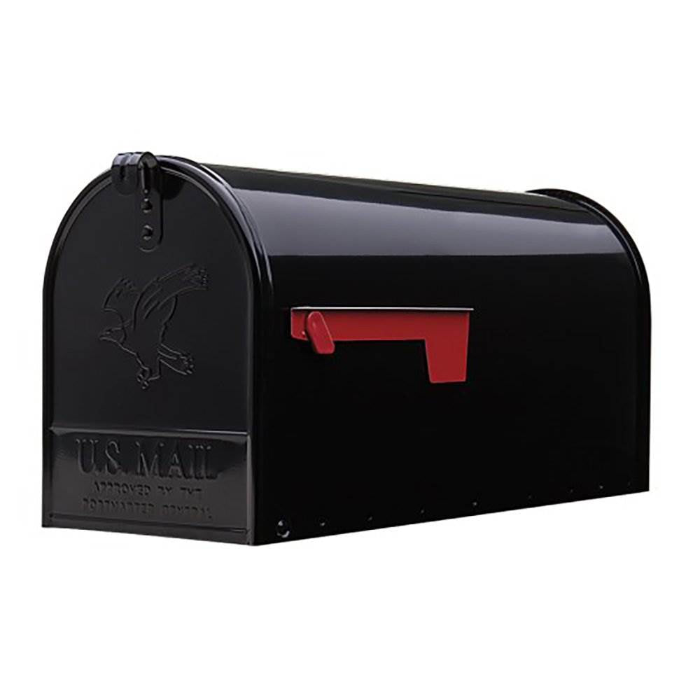 Gibraltar Mailboxes Elite Steel Residential Post Mount Mailbox, Black (Damaged)
