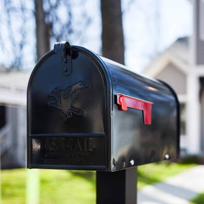 Gibraltar Mailboxes Elite Steel Residential Post Mount Mailbox, Black (Damaged)