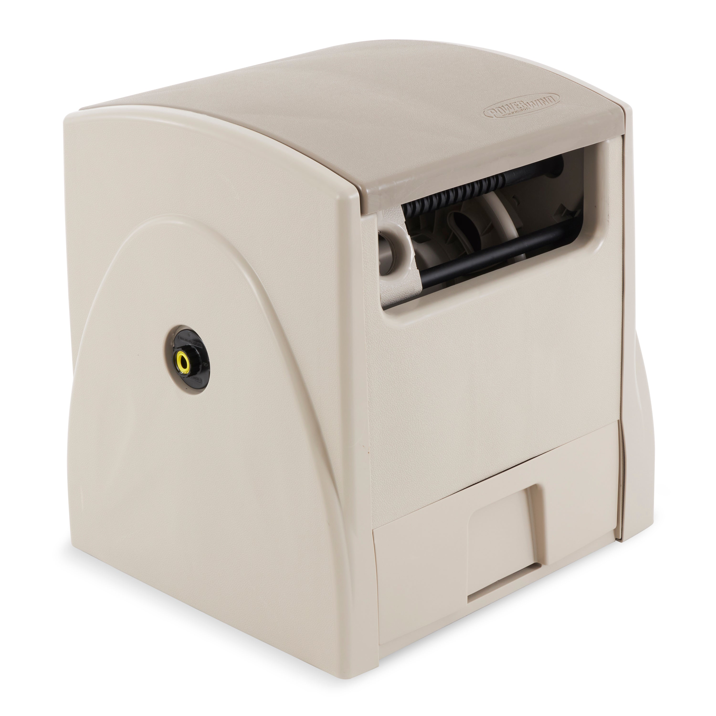 Suncast 100 Ft Powerwind Auto Rewind Hose Reel, Light Taupe (Open Box) (2 Pack) - VMInnovations