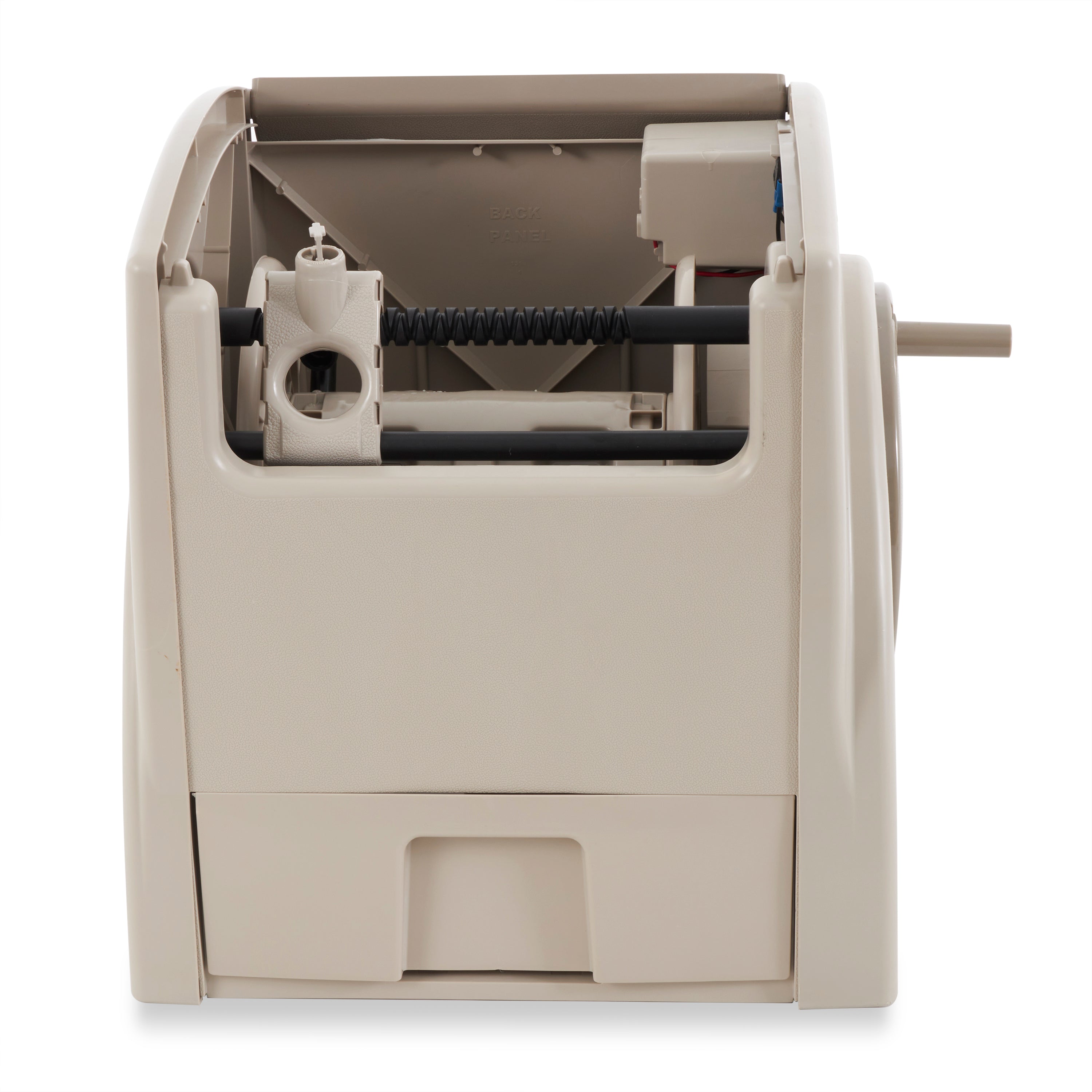 Suncast 100-Ft. Powerwind Automatic Rewind Hose Reel, Light Taupe (2 Pack) - VMInnovations
