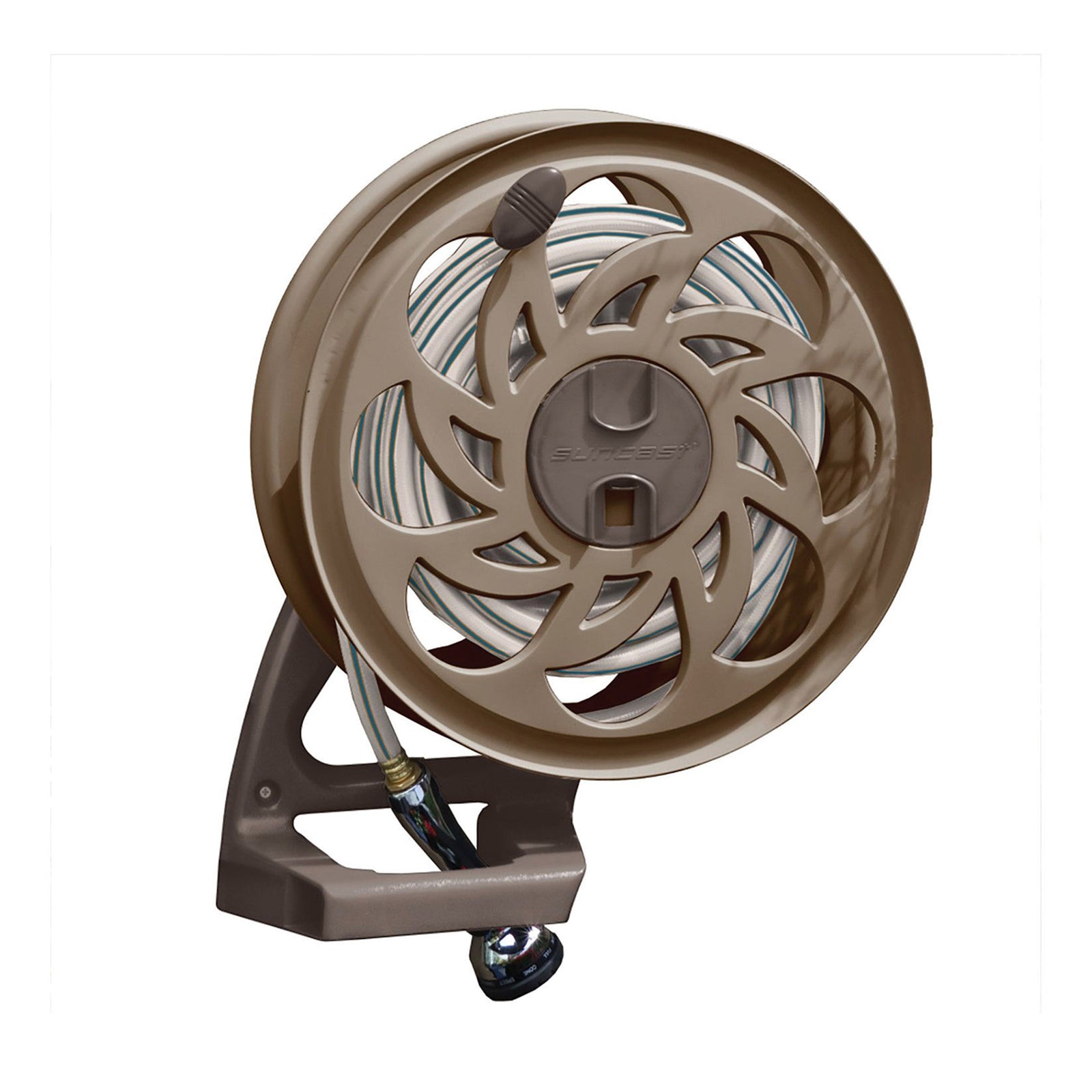 Suncast CPLSTA125B 125' Wall-Mounted Side Tracker Garden Hose Reel for 5/8" Hose - VMInnovations