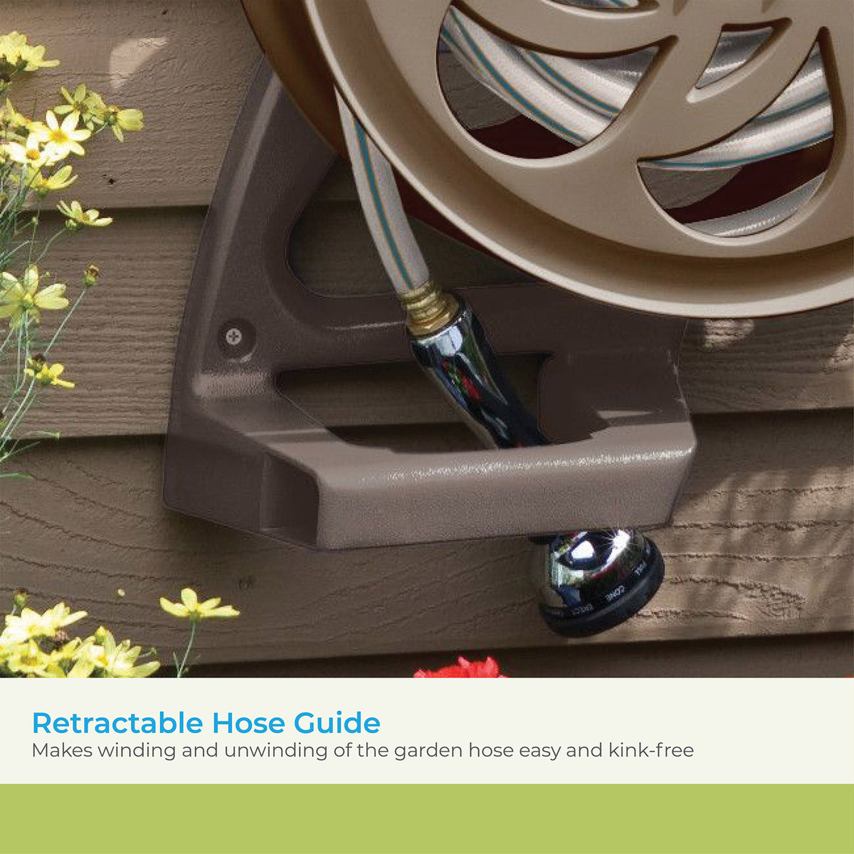 Suncast 125 Foot Capacity Side Tracker Garden Hose Reel with Guide (For Parts)