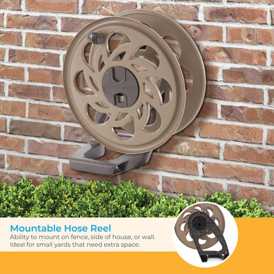 Suncast 125 Foot Capacity Side Tracker Garden Hose Reel with Guide (For Parts)