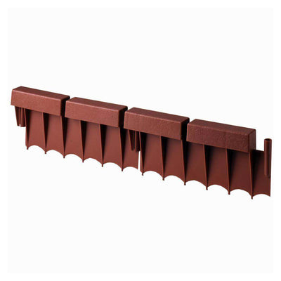 Suncast 10' Interlocking Brick Resin Border Edging, 12 Inch Sections (50 Pack)