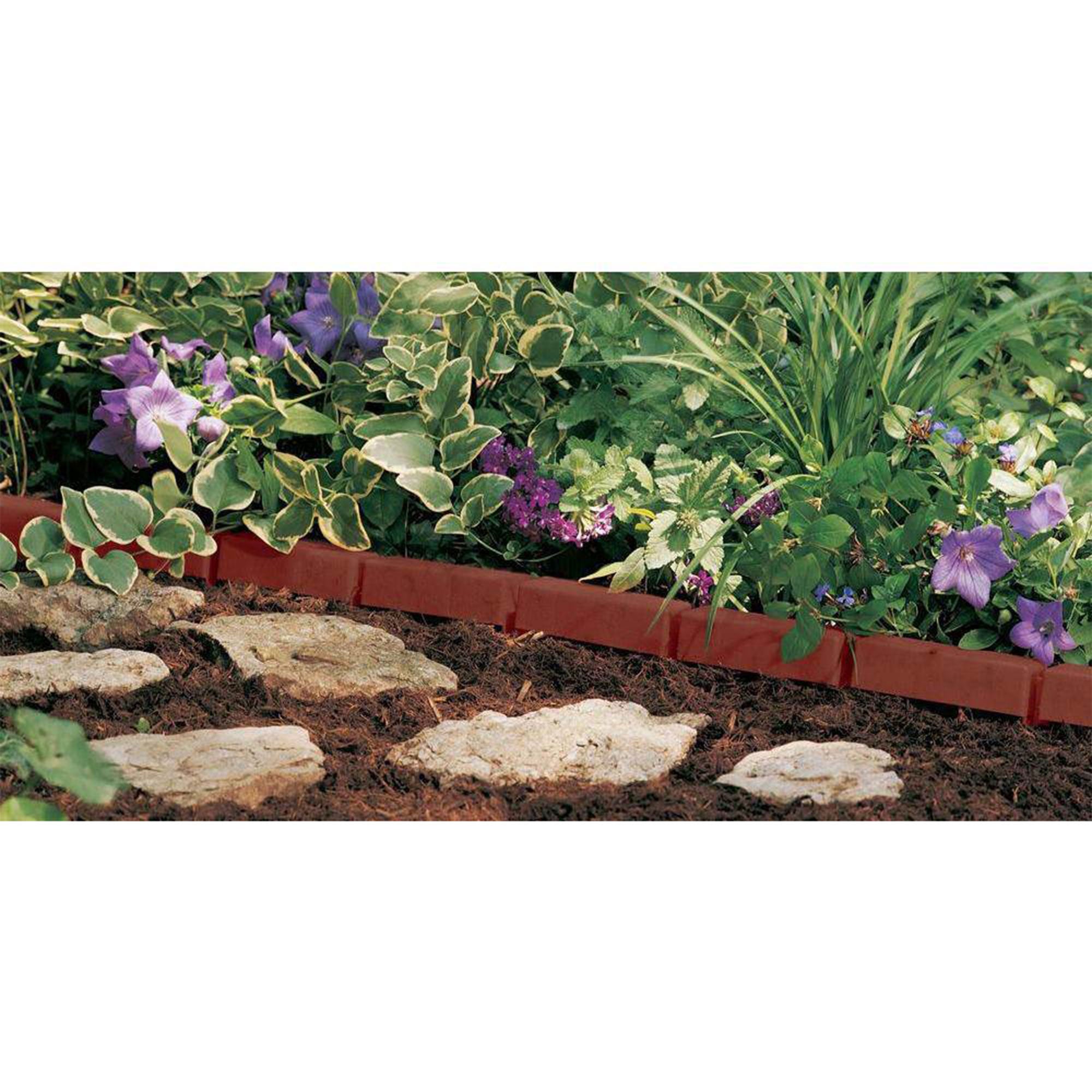Suncast 10' Interlocking Brick Resin Border Edging, 12 Inch Sections (60 Pack)