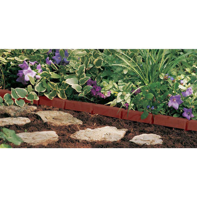 Suncast 10' Interlocking Brick Resin Border Edging, 12 Inch Sections (50 Pack)