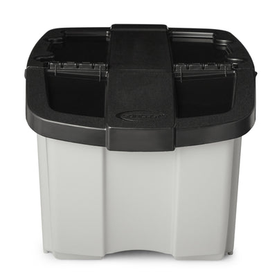 Suncast 18 Gallon Indoor/Outdoor Stackable Recycle Storage Bin, Gray (2 Pack)