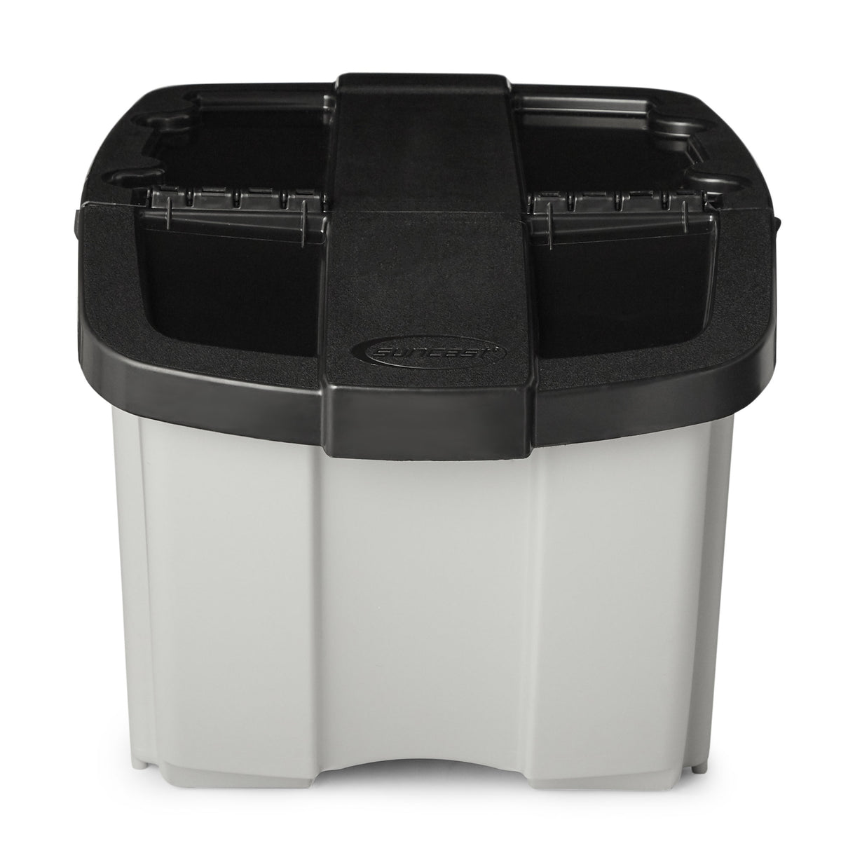 Suncast 18 Gallon Indoor/Outdoor Stackable Recycle Storage Bin, Gray (12 Pack)