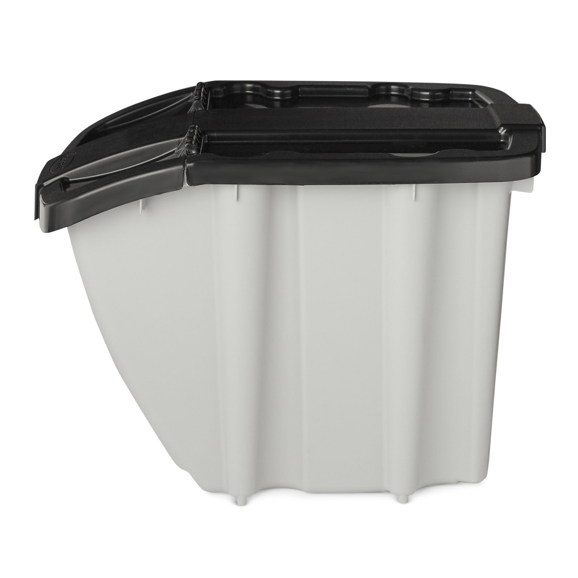 Suncast BH188810 18 Gallon Indoor or Outdoor Stacking Recycle Storage Bin, Gray - VMInnovations