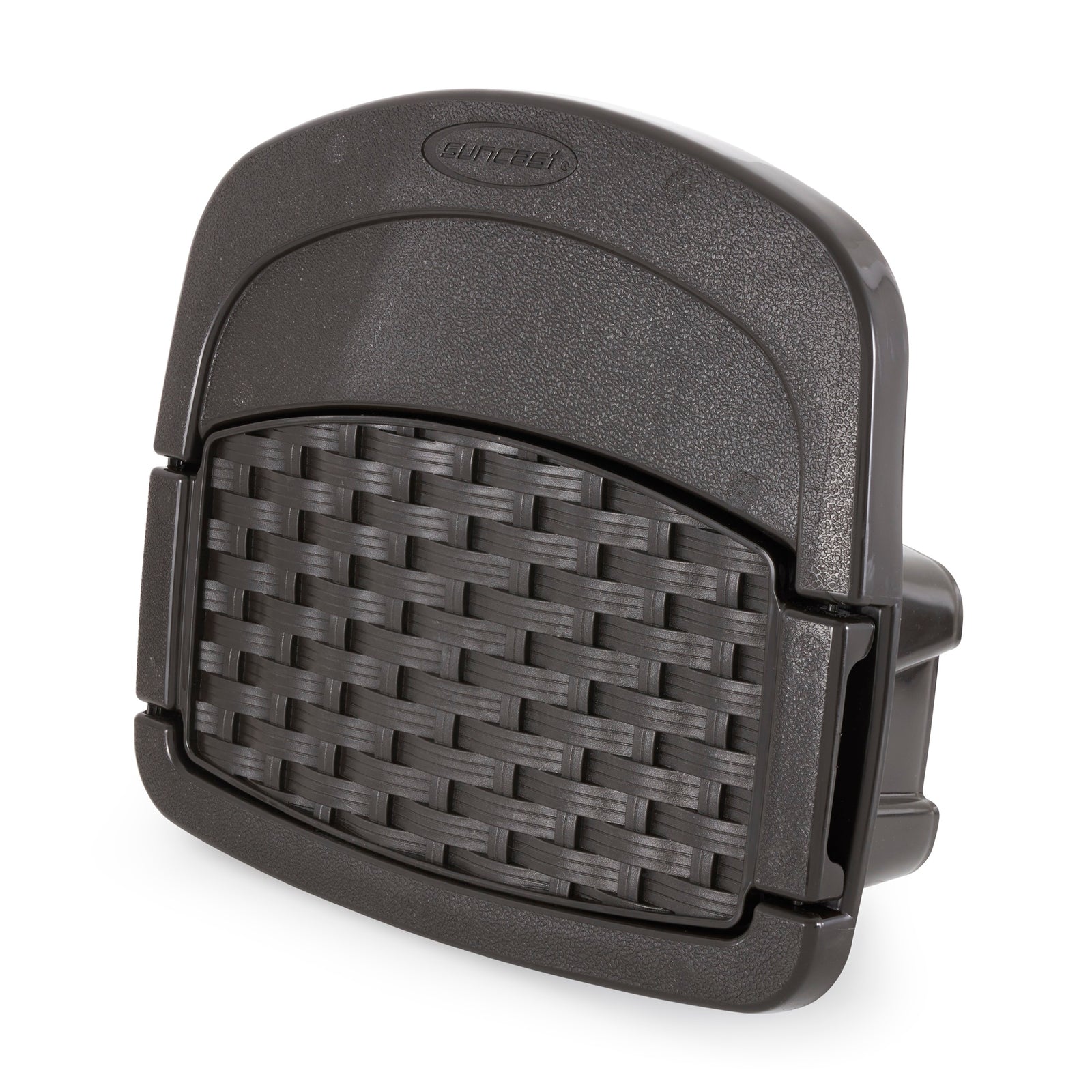 Suncast Hangout 150 Foot Resin Wicker Mounted Garden Storage Hose Rack, Brown - VMInnovations