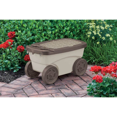Suncast GDS200D 22.5 x 12.25 x 13 Inch Resin Multipurpose Garden Scooter Cart