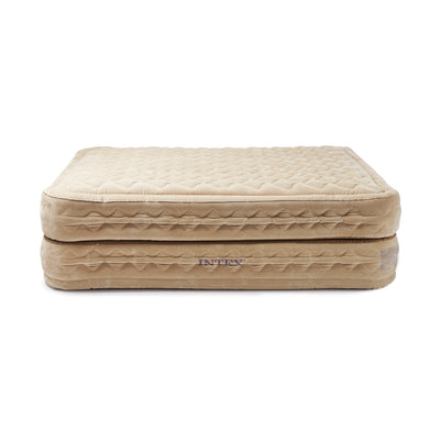 Intex Queen 20 Inch DuraBeam Supreme Air Flow Airbed Mattress w/ Built In Pump