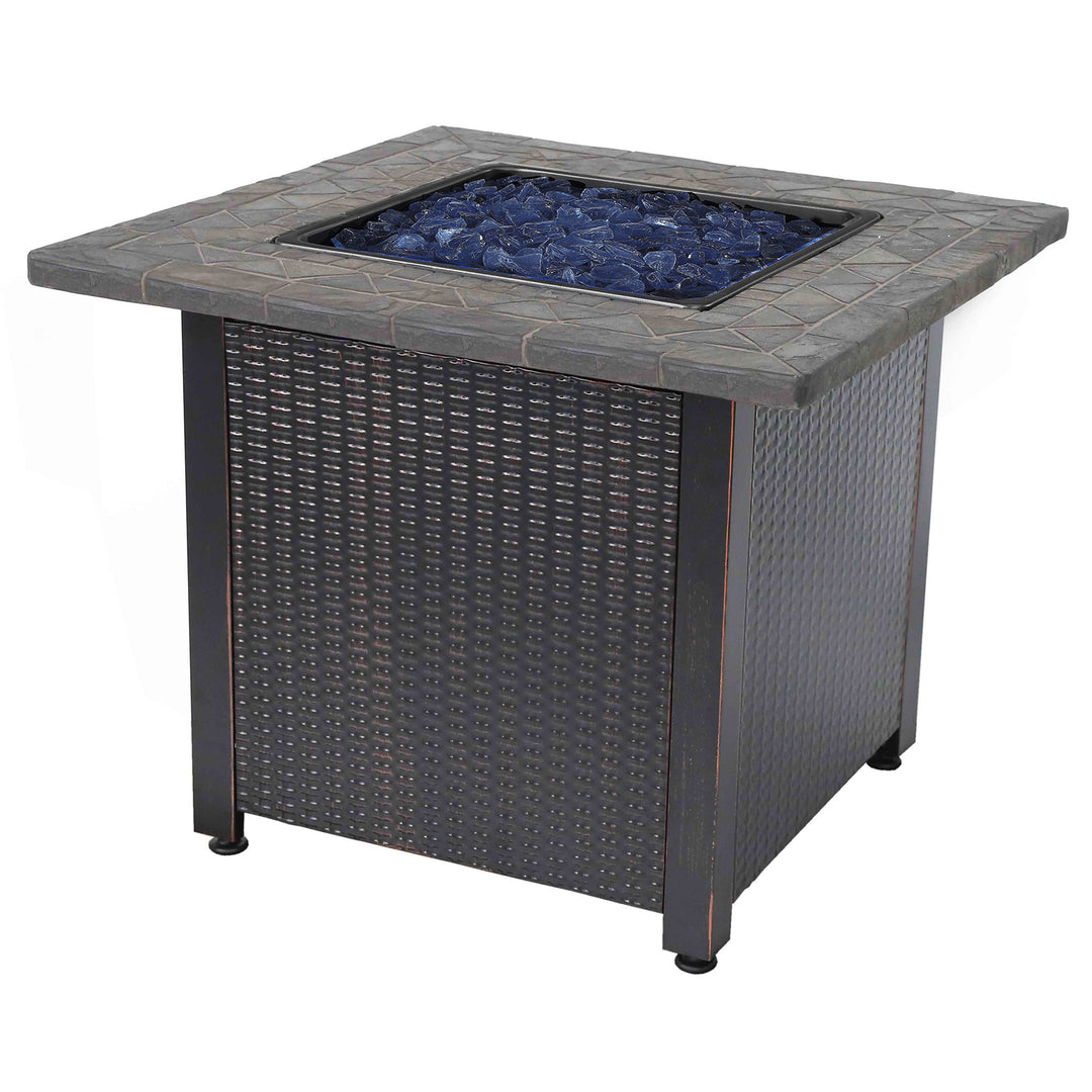 Endless Summer GAD1401GB 30,000 BTU Outdoor Gas Firepit Table, Black (Open Box) - VMInnovations
