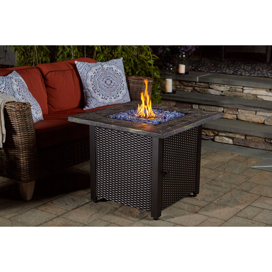 Endless Summer GAD1401GB 30,000 BTU Outdoor Gas Firepit Table, Black (Open Box) - VMInnovations