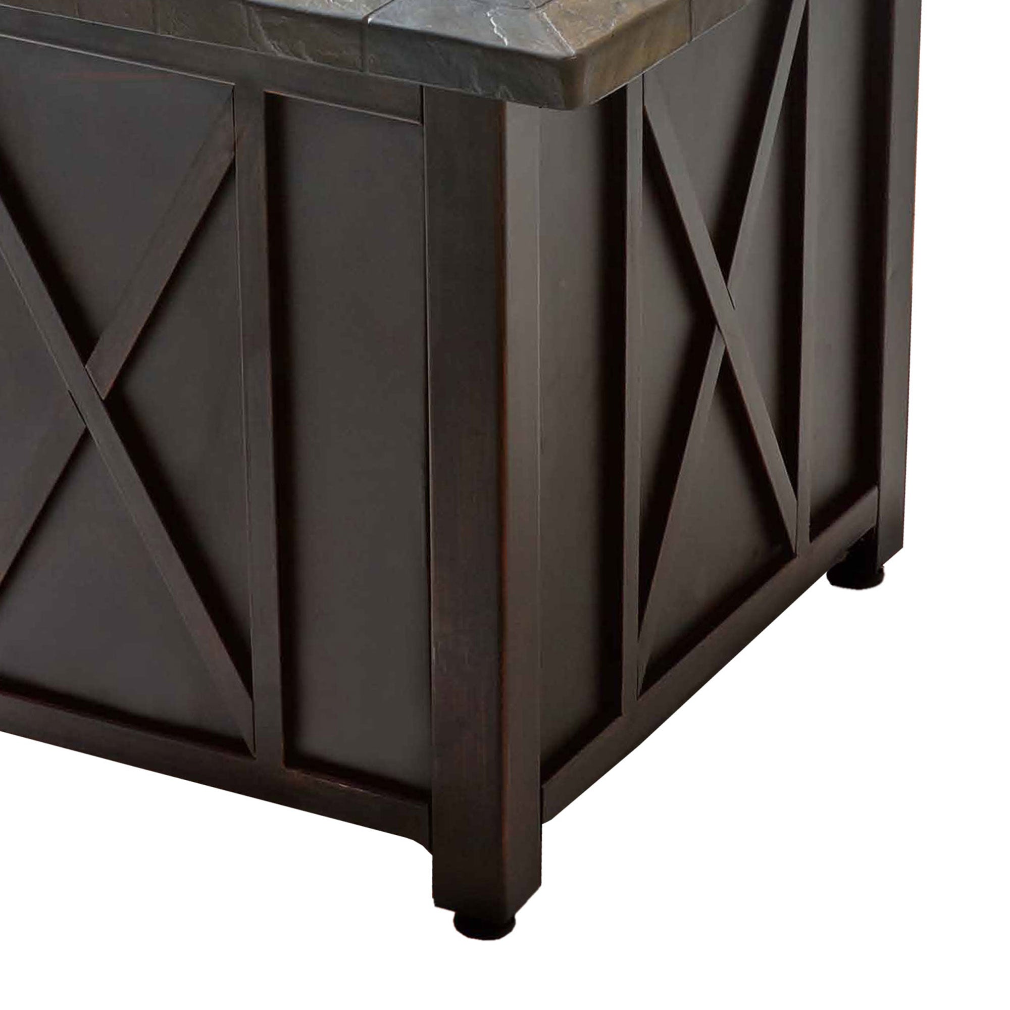 Endless Summer 30,000 BTU LP Gas Outdoor Patio Fire Pit Table w/Black Fire Glass - VMInnovations