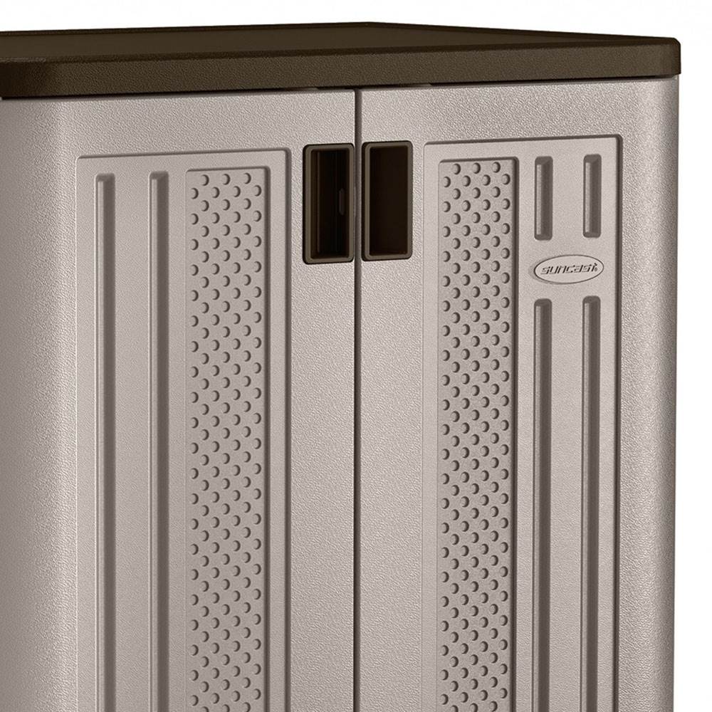 Suncast BMC3600 9 Cu Ft Heavy Duty Resin Garage Base Storage Cabinet, Platinum (For Parts)