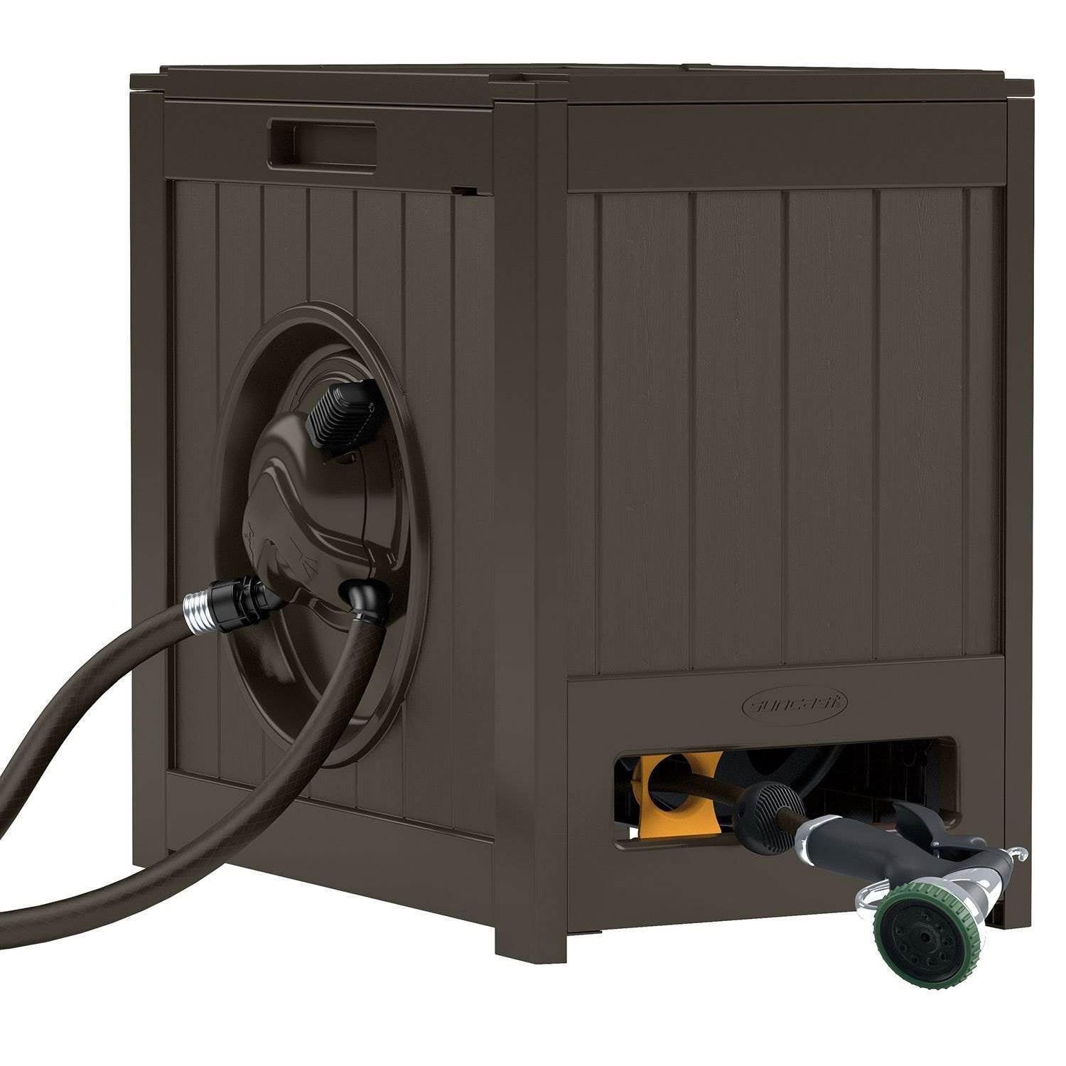 Suncast RSH125J 125 Foot Aquawinder Auto Rewind Water Powered Hose Reel, Java (For Parts)