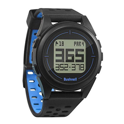 Bushnell Golf Wireless Rechargeable GPS Rangefinder Watch, Black/Blue (Open Box)