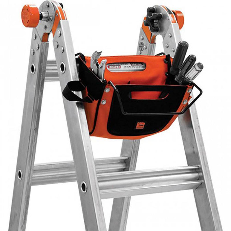 Little Giant Ladder Systems 17 Ft Aluminum Multi Position Ladder & Tool Pouch