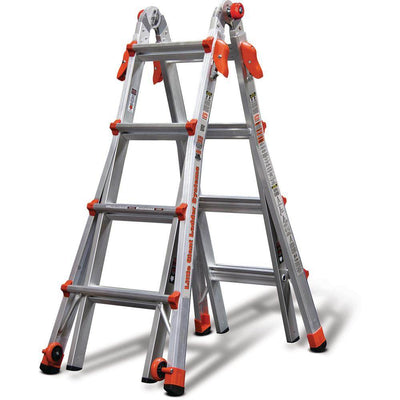Little Giant Ladder Systems 17 Ft Aluminum Multi Position Ladder & Tool Pouch