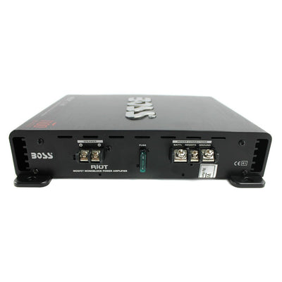 Boss Riot 1100 Watt Monoblock Car Amplifier with 4 Gauge Installation Wiring Kit