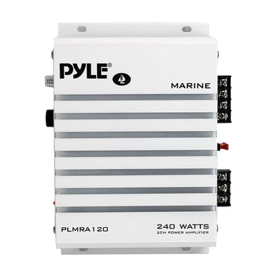 Pyle PLMRA120 240W 2 Channel Marine + Boat Waterproof Amplifier Audio Amplifier