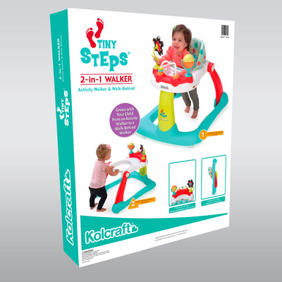 Kolcraft Tiny Steps 2-in-1 Activity Walker with Fun Toys & Activities, Jubilee - VMInnovations