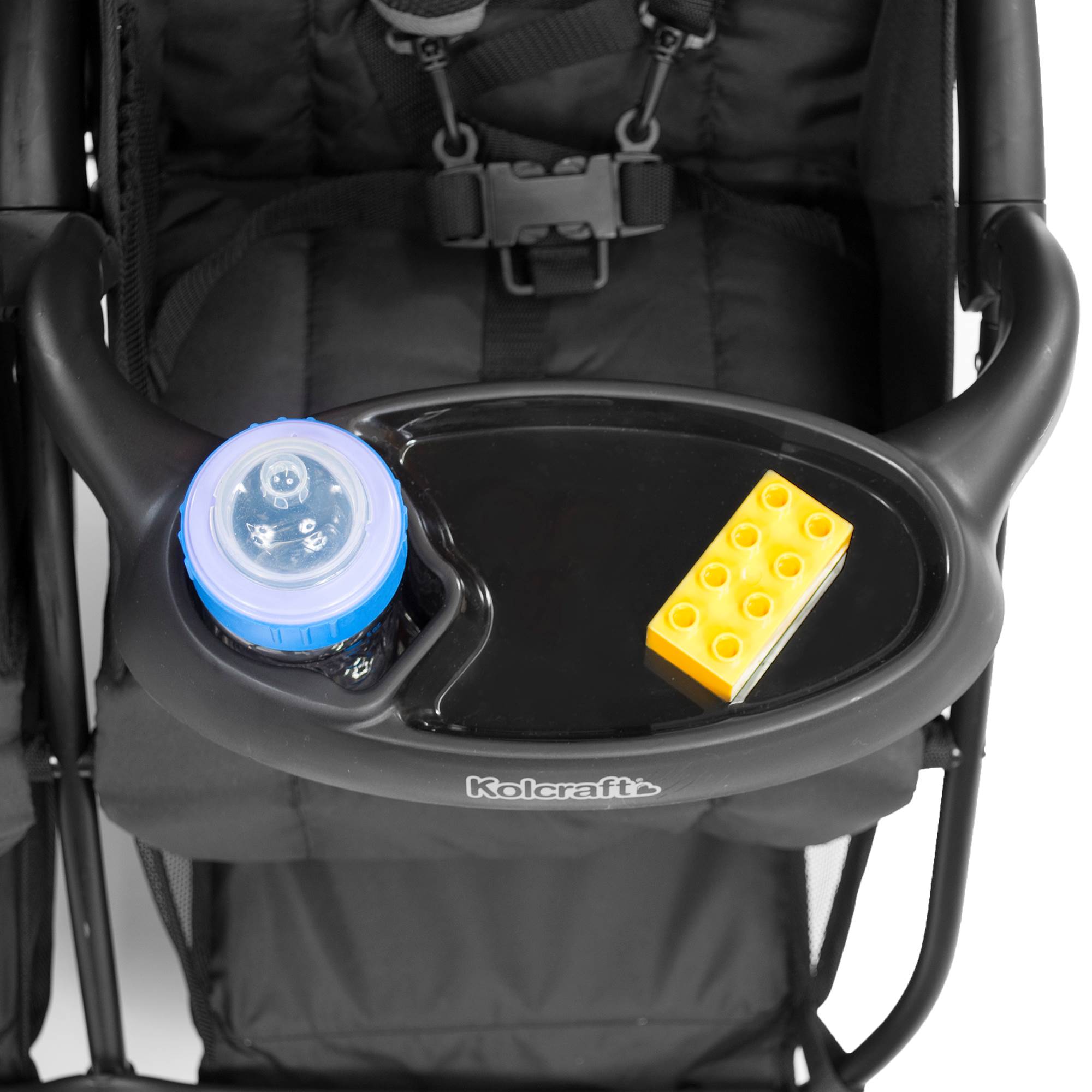 Kolcraft Cloud Plus Light Double Stroller w/ Extra Storage, Red/Black (Open Box) - VMInnovations