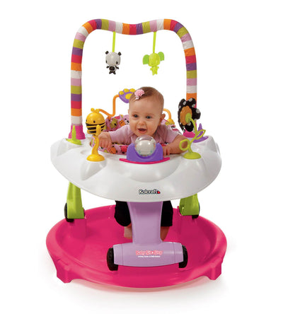Kolcraft Baby Sit & Step Activity Center & Walker, Pink Bear Hugs (Open Box)