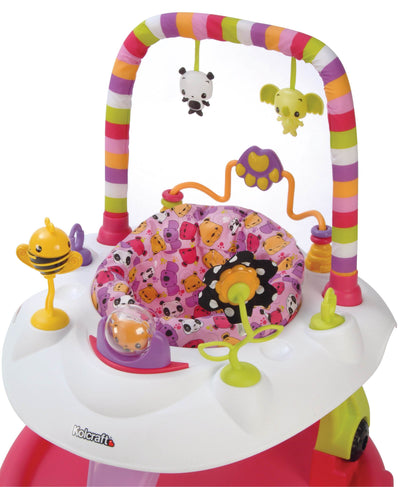 Kolcraft Baby Sit & Step Activity Center & Walker, Pink Bear Hugs (Open Box)