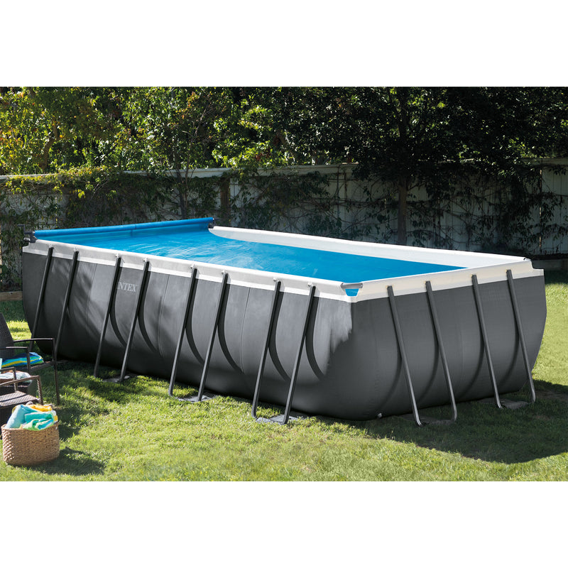 Intex Heavy Duty Aluminum Solar Above Ground Pool Cover Reel, Cover Not Included