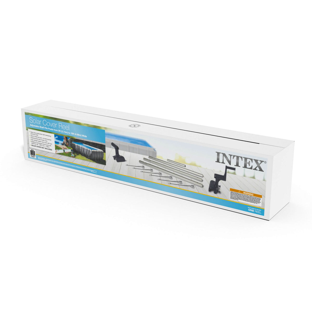 Intex Heavy Duty Aluminum Base Solar Above Ground Pool Cover Reel (Damaged)