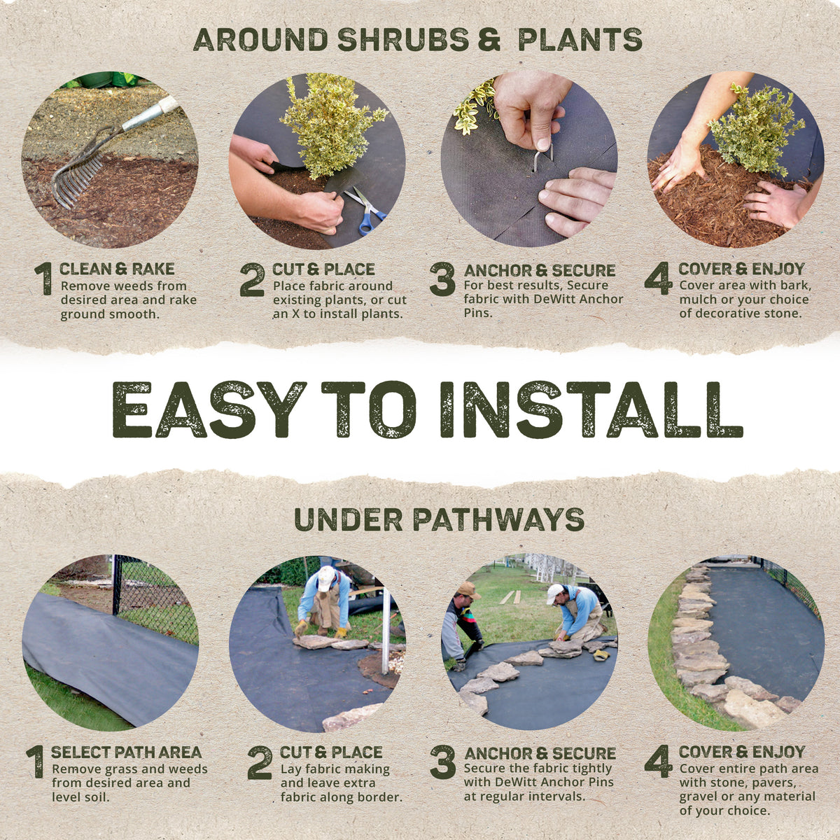 DeWitt Sunbelt 3' Woven Weed Barrier Landscape Fabric Cover, 300 Feet (Open Box) - VMInnovations