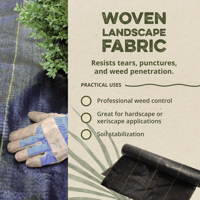 DeWitt P4 Pro 5 Commercial Landscape 5-Oz Weed Barrier Fabric, 4 x 250' (8 Pack)