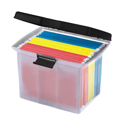 Gracious Living Stackable File Storage Caddy with Accessory Compartment (2 Pack)