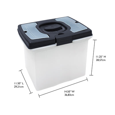 Gracious Living Stackable File Storage Caddy with Accessory Compartment (3 Pack) - VMInnovations