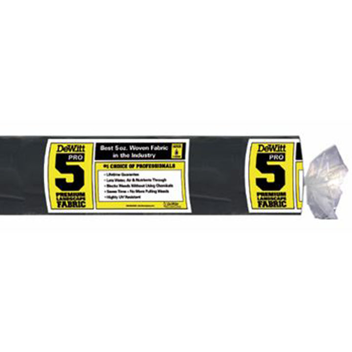 DeWitt P5 Pro 5 Commercial Landscape 5-Oz Weed Barrier Fabric, 5 x 250' (5 Pack)