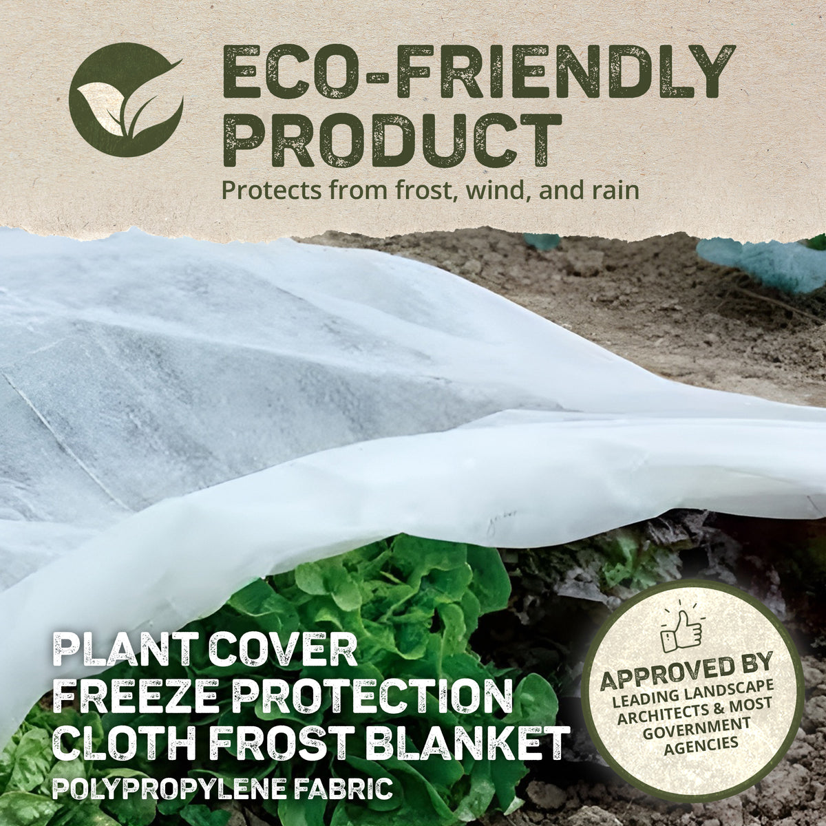 DeWitt Supreme 50' x 6' Plant Frost Protection Winterize Freeze Blanket (2 Pack)